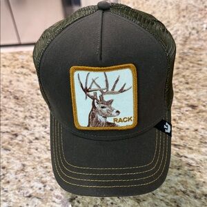NWT Goorin  Bros Emnroidered Patch Buck Deer Rack Patch Trucker Hat Ball Cap OS